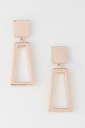 Modern Geometric Frame Drop Earrings
